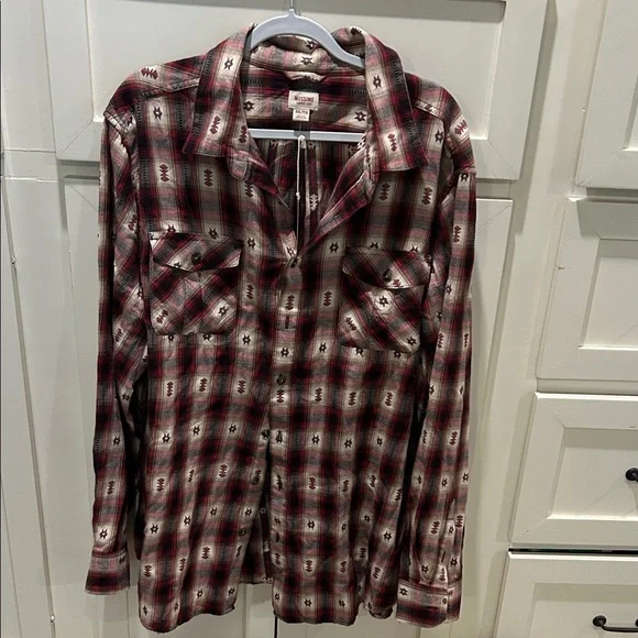 Mossimo Supply Co. Red and Black Plaid Shirt - Picture 1 of 3